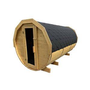 Fínska sudová sauna 3,5m s odpočivárňou, teráskou a pecou na drevo